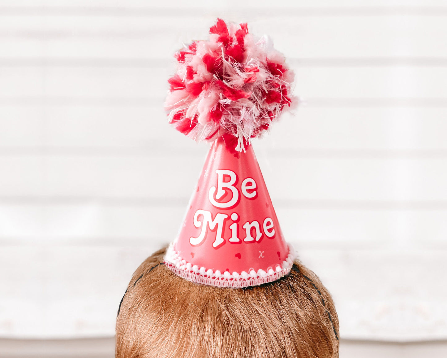 Valentine's Day Party Hats || Hugs & Kisses and Be Mine || Printable Valentine's Day Party Decor || Galentine's Day Party || VD02