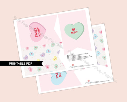 Conversation Hearts Valentine's Day Banner || Printable Sweetheart Banner || Galentine's Day Garland || Valentine's Day Party Decor || VD03
