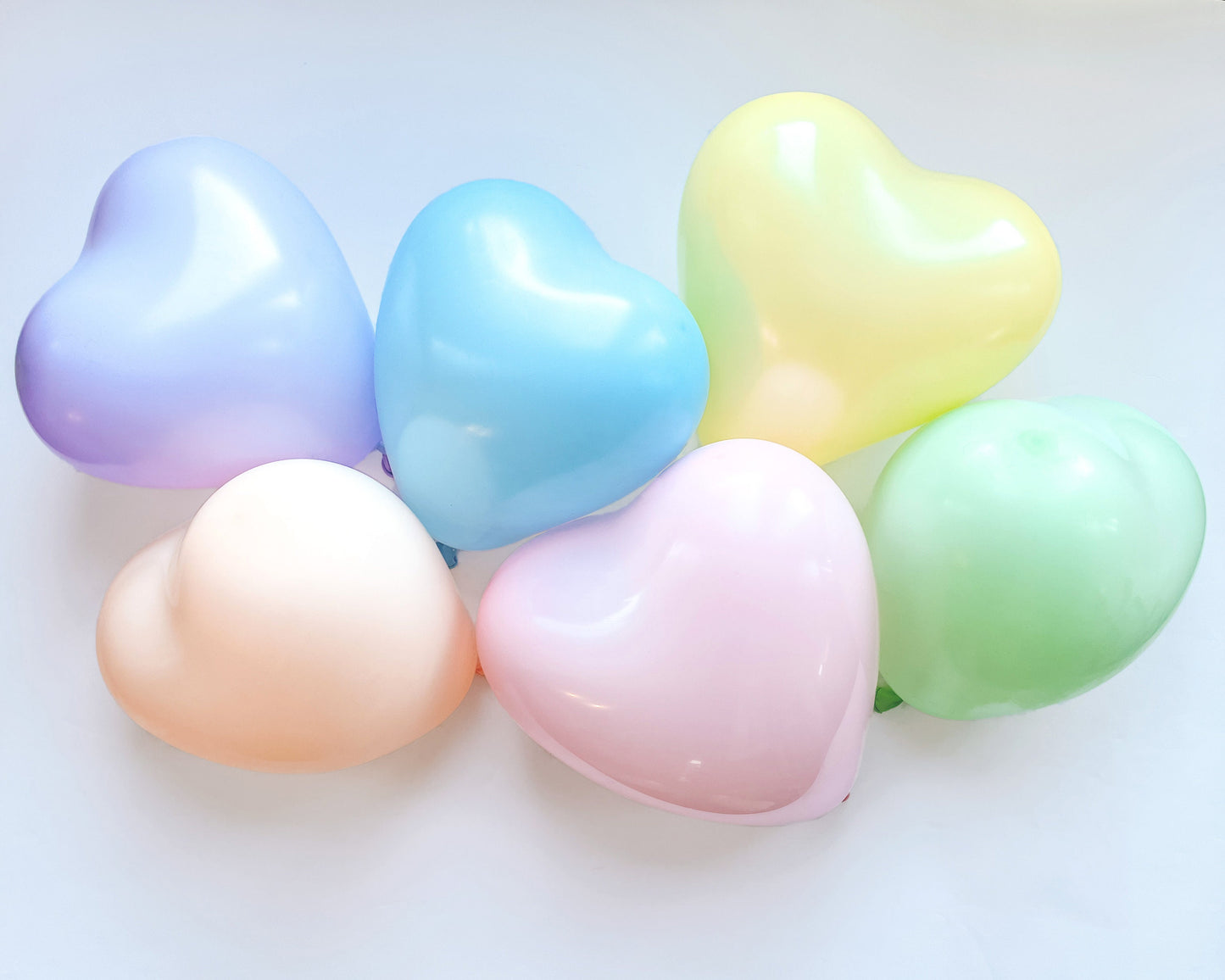 Pastel Heart Shaped Balloons 6 Pack || Conversation Heart Latex Balloons || Valentine's Day Balloons || Valentine's Day Decor || VD03