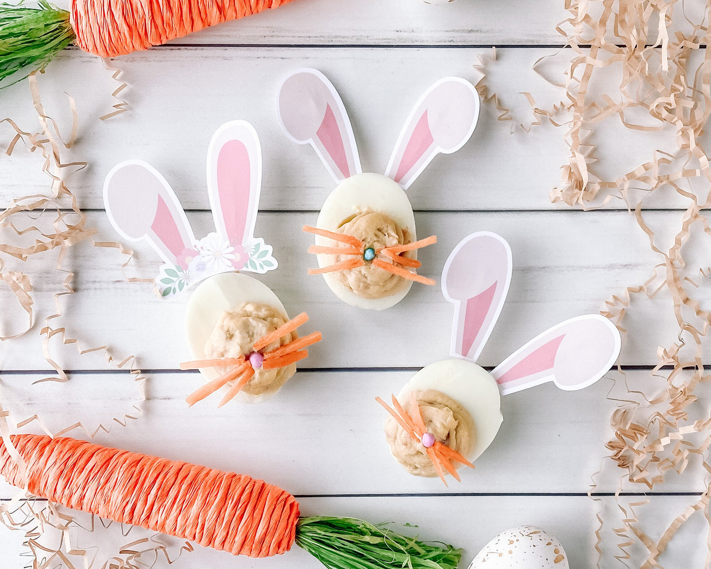 Bunny Ear Food Picks || Easter Bunny Cupcake Toppers || Rabbit Food Toppers || Printable Easter Party Decorations || Easter Decor || EA01